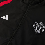 26-27 Man Utd Black Windbreaker Suit (Hoodie)(风衣套装)