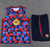 26-27 BAR Red blue Tank top and shorts suit