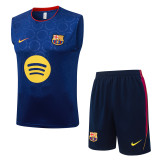 26-27 BAR Fancy blue Tank top and shorts suit #D26095
