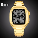 Luxury Modification Kit Mod Metal Frame Bezel For Apple Watch Band Case 7 6 5 4 3 40mm 44mm 45mm Watchband Strap for iWatch Se