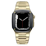 DIY Modification Kit Metal Bezel For Apple Watch Case Series 6 5 4 3 2 40mm 44mm Leather Strap band frame Strap for iWatch