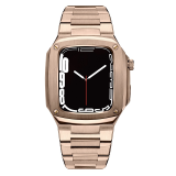 DIY Modification Kit Metal Bezel For Apple Watch Case Series 6 5 4 3 2 40mm 44mm Leather Strap band frame Strap for iWatch