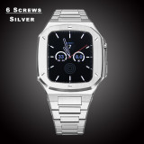 Luxury Modification Kit Mod Metal Frame Bezel For Apple Watch Band Case 7 6 5 4 3 40mm 44mm 45mm Watchband Strap for iWatch Se