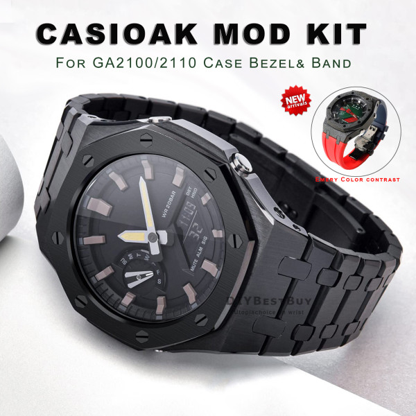Casioak GA2100 Mod Kit Gen3 Gen4 Metal Stainless Steel Case Band Modified Watch Strap CASE For G-Shock GA2110 Replacement Gen4