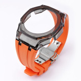 NEW Transparent Casioak Mod Kit for GA2100 Replacement PC Case Strap for Casio GA-2100 2110 Rubber Watch Band Metal Buckle