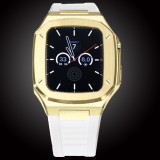 Modification Kit Metal Bezel Frame For Apple Watch Case band 7 6 5 4 3 2 40mm 41mm 44mm 45mm Rubber Strap Replacement for iWatch