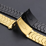 Curved End Watch Band for Samsung Galaxy Watch 4 Classic 46mm 42mm Stainless Steel Strap for Galaxy Watch 4 44 40mm Bracelet