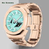 Nautilus Style Casioak GA2100 Luxury Refit Mod Kit Set for G shock GA-2110 Modification Kit Stainless Steel Case Strap Metal