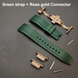 Gen2 Fluorine Rubber for GA2100 Bezel Strap Ga-2110 Strap Plus Size Belt 2nd Silver Buckles Mod Tools Butterfly Clasp