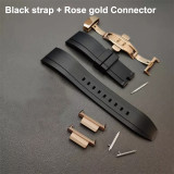 Gen2 Fluorine Rubber for GA2100 Bezel Strap Ga-2110 Strap Plus Size Belt 2nd Silver Buckles Mod Tools Butterfly Clasp