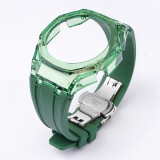 NEW Transparent Casioak Mod Kit for GA2100 Replacement PC Case Strap for Casio GA-2100 2110 Rubber Watch Band Metal Buckle