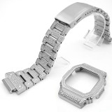 For G-SHOCK Diamond Mod Kit Case Frame Band Stainless Steel Strap&Bezel Replacements For DW5600 DW5610 GWM5610 DW5030 GW5000