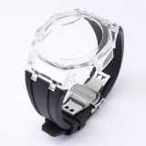 NEW Transparent Casioak Mod Kit for GA2100 Replacement PC Case Strap for Casio GA-2100 2110 Rubber Watch Band Metal Buckle