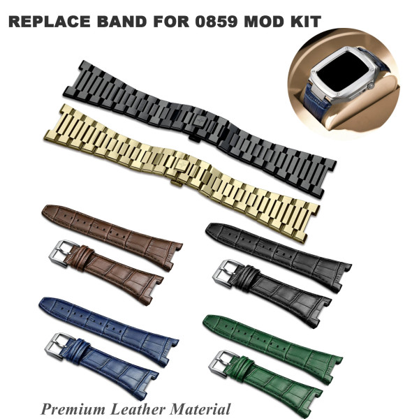 Leather strap for APB0859 iWatch Mod kit Series 7 6 SE 5 4 40mm 44mm ,don't support other model !