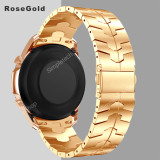 Curved End Watch Band for Samsung Galaxy Watch 4 Classic 46mm 42mm Stainless Steel Strap for Galaxy Watch 4 44 40mm Bracelet
