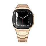 Modification Kit Metal Bezel Frame For Apple Watch Case band 7 6 5 4 3 2 40mm 41mm 44mm 45mm Rubber Strap Replacement for iWatch