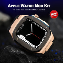 Modification Kit for Apple Watch Case Mod Bezel Rubber Strap Metal Band  Band 44mm 45mm 41mm 40mm for iWatch Series 7 6 SE 5 4