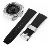 Retro Gen4 For Casioak Mod Kit For G-Shock GA2100 Metal Case Frame Rubber Strap for GA-2110 Stainless steel Accessories Tools