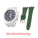 New Modification kit Watch Steel Band Strap Case GA2100 WatchBand Bezel Rubber Strap for Casioak Mod Kit GA2110 Metal Case