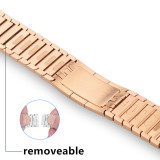 Stainless Steel Link Bracelet Band for Apple Watch Series 7 6 SE 5 4 3 40mm 41mm 44mm 45mm For iwatch 7 6 5 WatchBand Strap