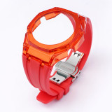 NEW Transparent Casioak Mod Kit for GA2100 Replacement PC Case Strap for Casio GA-2100 2110 Rubber Watch Band Metal Buckle