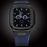 Modification Kit Metal Bezel Frame For Apple Watch Case band 7 6 5 4 3 2 40mm 41mm 44mm 45mm Rubber Strap Replacement for iWatch