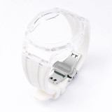 NEW Transparent Casioak Mod Kit for GA2100 Replacement PC Case Strap for Casio GA-2100 2110 Rubber Watch Band Metal Buckle