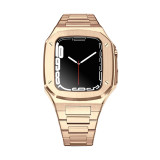 Modification Kit Metal Bezel Frame For Apple Watch Case band 7 6 5 4 3 2 40mm 41mm 44mm 45mm Rubber Strap Replacement for iWatch