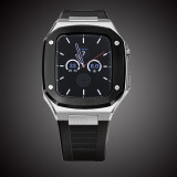 Modification Kit Metal Bezel Frame For Apple Watch Case band 7 6 5 4 3 2 40mm 41mm 44mm 45mm Rubber Strap Replacement for iWatch