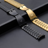 Curved End Watch Band for Samsung Galaxy Watch 4 Classic 46mm 42mm Stainless Steel Strap for Galaxy Watch 4 44 40mm Bracelet