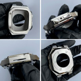 Modification Kit for Apple Watch Case Mod Bezel Rubber Strap Metal Band  Band 44mm 45mm 41mm 40mm for iWatch Series 7 6 SE 5 4