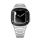 Modification Kit Metal Bezel Frame For Apple Watch Case band 7 6 5 4 3 2 40mm 41mm 44mm 45mm Rubber Strap Replacement for iWatch