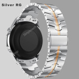 Curved End Watch Band for Samsung Galaxy Watch 4 Classic 46mm 42mm Stainless Steel Strap for Galaxy Watch 4 44 40mm Bracelet