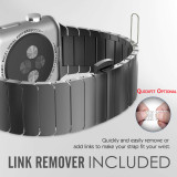 Stainless Steel Link Bracelet Band for Apple Watch Series 7 6 SE 5 4 3 40mm 41mm 44mm 45mm For iwatch 7 6 5 WatchBand Strap