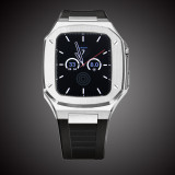 Modification Kit Metal Bezel Frame For Apple Watch Case band 7 6 5 4 3 2 40mm 41mm 44mm 45mm Rubber Strap Replacement for iWatch