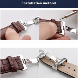 Universal 12 14 16 18 20 22mm Butterfly Buckle Mod kit Accessories 316 Stainless Steel Double Push Button Fold Watch Replacement