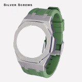 Casioak Mod Kit For GMAS2100 Modification Kit Metal Bezel Frame For G shock Watch Fluoro Rubber Strap Steel band Accessories