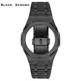 Casioak Mod Kit For GMAS2100 Modification Kit Metal Bezel Frame For G shock Watch Fluoro Rubber Strap Steel band Accessories