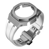 Casioak DIY Mod Kit Metal Case Frame Bezel Strap For Casio G shock GMAS2100 metal mod kit Rubber Strap Replacement Accessories