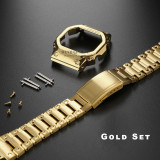 For Casioak G-SHOCK For DW5600 DW5610 GWM5610 Mod Kit Metal Bezel Case Frame Band Stainless Steel Strap Replacements