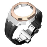 Casioak DIY Mod Kit Metal Case Frame Bezel Strap For Casio G shock GMAS2100 metal mod kit Rubber Strap Replacement Accessories