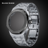 Casioak For Casio GA2100  GMAS2100 Gen4 Gen5 4th Generation Mod kit Set Refit Rubber strap Full Steel Metal Case Band GA-2100