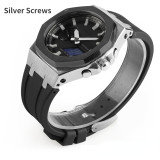 3rd Generation GA2100 GA2110 Gen3 Fluorine Rubber Watch Strap Metal Bezel Modification Case Kit for Casioak G-SHOCK With tools