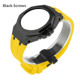 3rd Generation GA2100 GA2110 Gen3 Fluorine Rubber Watch Strap Metal Bezel Modification Case Kit for Casioak G-SHOCK With tools