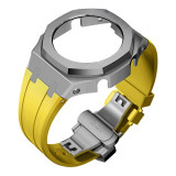 Casioak DIY Mod Kit Metal Case Frame Bezel Strap For Casio G shock GMAS2100 metal mod kit Rubber Strap Replacement Accessories