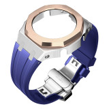 Casioak DIY Mod Kit Metal Case Frame Bezel Strap For Casio G shock GMAS2100 metal mod kit Rubber Strap Replacement Accessories
