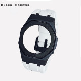Casioak Mod Kit For GMAS2100 Modification Kit Metal Bezel Frame For G shock Watch Fluoro Rubber Strap Steel band Accessories