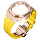 Casioak DIY Mod Kit Metal Case Frame Bezel Strap For Casio G shock GMAS2100 metal mod kit Rubber Strap Replacement Accessories