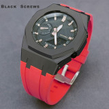 Casioak Mod Kit For GMAS2100 Modification Kit Metal Bezel Frame For G shock Watch Fluoro Rubber Strap Steel band Accessories