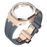 Casioak DIY Mod Kit Metal Case Frame Bezel Strap For Casio G shock GMAS2100 metal mod kit Rubber Strap Replacement Accessories